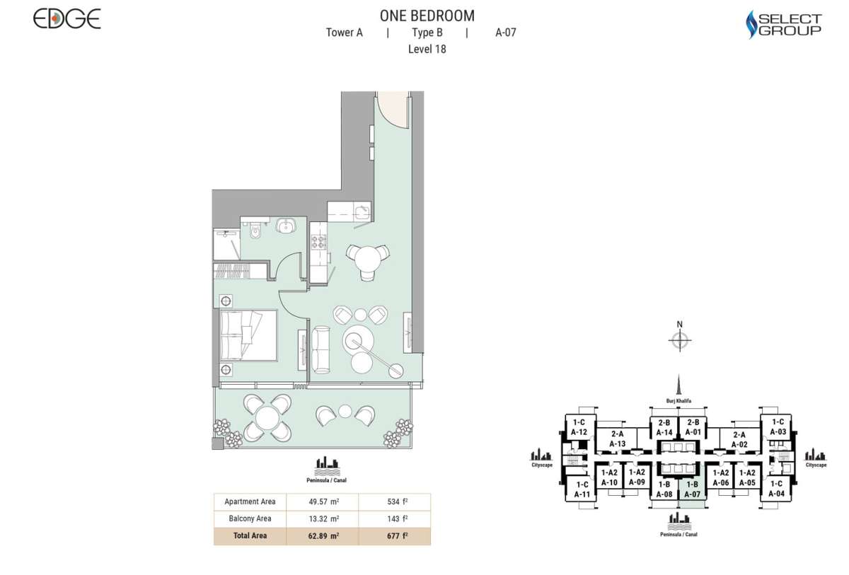 Type B, Level 18, A-7 - The Edge Tower 1